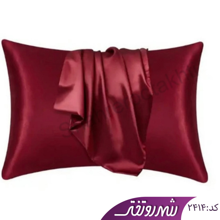 روبالشتی ساتن زرشکی کد۲۴۱۴