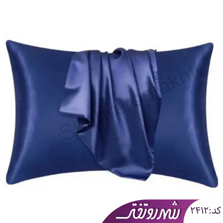 روبالشتی ساتن آبیکاربنی کد۲۴۱۲