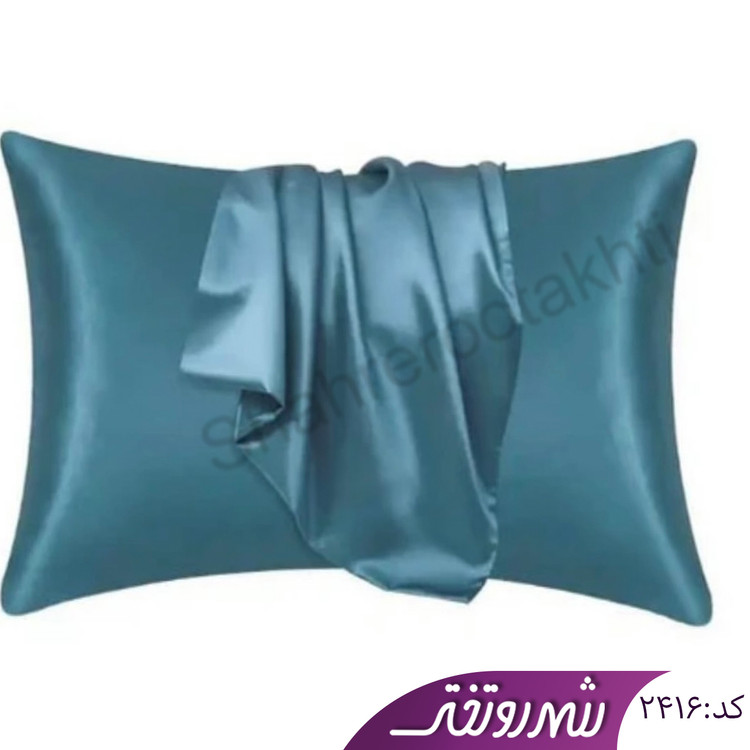 روبالشتی ساتن آبی کد۲۴۱۶