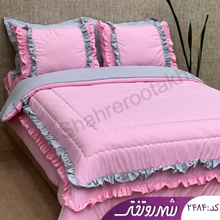 لحاف و روتختی صورتی باربی