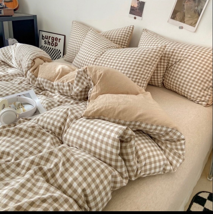 لحاف و روتختی چهارخونه نود پینترستی